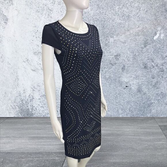 Carmen Marc Valvo Blue Studded Dress - Picture 2 of 9